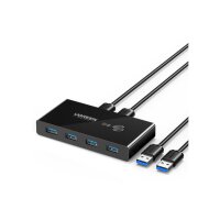 UGREEN 2x4 Sharing Switch Box 30768 USB 3.0 for 2 PCs,Black