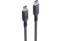 AUKEY Cable USB-C-to-C,LCD Display CB-MCC102 1.8m,Nylon Braided, 100W,Bl.