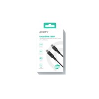 AUKEY Cable USB-C-to-C,LCD Display CB-MCC102 1.8m,Nylon Braided, 100W,Bl.