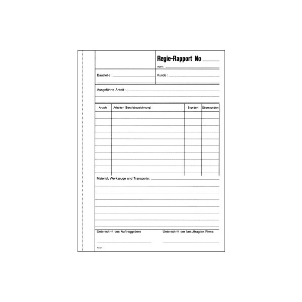 FAVORIT Rapport r&eacute;gie D A5 9183 OK blanc 50x3 feuilles