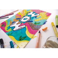 STABILO Stylo Fibre 68 MAX Arty 768/20-20 ass., boite métal 20 pcs.