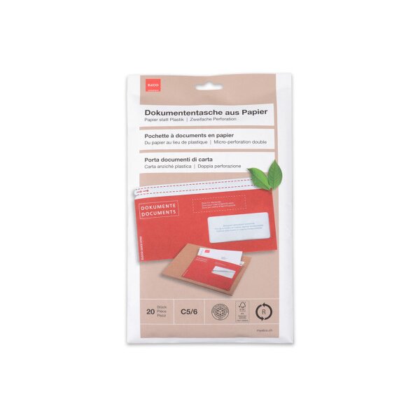 ELCO Porte-documents C5/6 79123.80 rouge, fenêt. dr. 20 pcs.