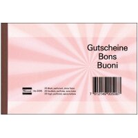 FAVORIT Gutscheine A6 2056 ROT rot 25 Blatt