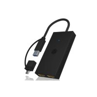 ICY BOX Mobiler USB-Dual HDMI Splitter IB-SPL1029AC USB...