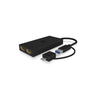 ICY BOX Mobiler USB-Dual HDMI Splitter IB-SPL1029AC USB...