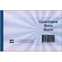 FAVORIT Gutscheine D/F/I A6 2058 BLAU blau 25 Blatt