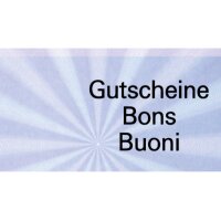 FAVORIT Geschenk-Gutscheine D/F/I 2059blau blau,20.5x10.5cm,Block à 25Bl.