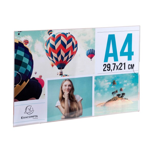EXACOMPTA Pochette murale A4 84858QD transparent horizontal
