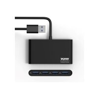 PORT USB Hub 4-ports USB 3.0 900121 black