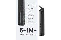 UGREEN Dock.Station Noteb. Stand (BB) 80551 HDMI,2xUSB-A,USB-C,SD TF,Bl.