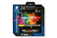 STAEDTLER Fasermaler mit Pinselspitze 371 C24 pigment pen...