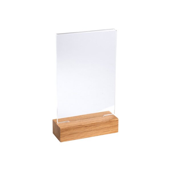 EXACOMPTA Présentoir de table A6 86258D transparent, bois haut