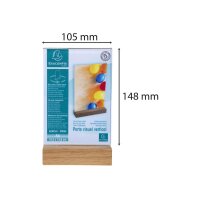 EXACOMPTA Présentoir de table A6 86258D transparent, bois haut