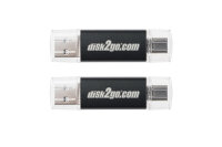 DISK2GO USB-Stick switch 64GB 30006595 Type-C/Type-A 3.0...