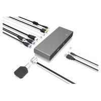 ICY BOX Thunderbolt4 4K Dockingstation IB-DK8801-TB4 4xUSBA, 2xUSBC, LAN, PD