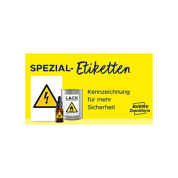 AVERY Zweckform wetterfeste Etiketten, 99,1 x 139 mm, weiss