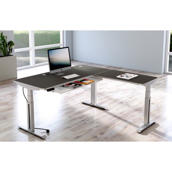 kerkmann Sitz-Steh-Schreibtisch mit Anbau Move Professional