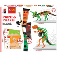 Marabu KiDS Kit peinture & puzzle Little Artist, dinos