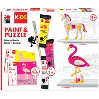 Marabu KiDS Kit peinture & puzzle Little Artist, flamant
