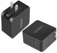 LogiLink USB-Reiseadapter, USB-C, GaN-Technologie, schwarz
