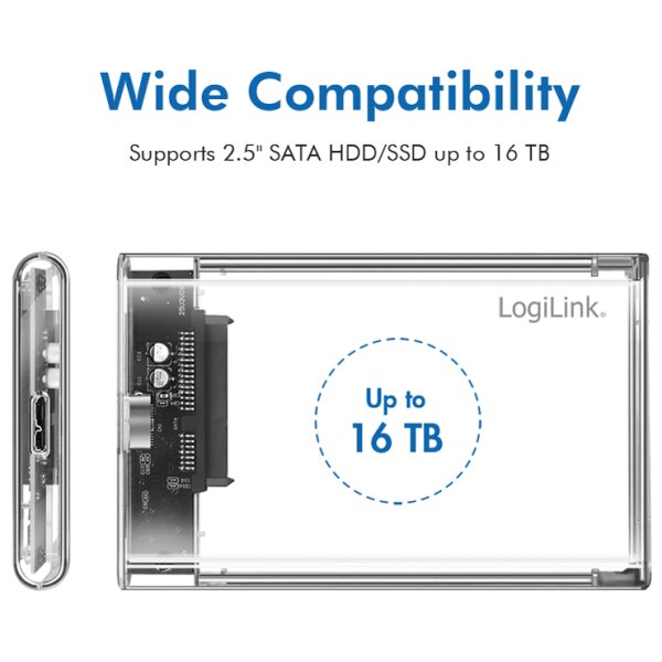 LogiLink Bo&icirc;tier pour disque dur SATA 2,5, USB 3.0