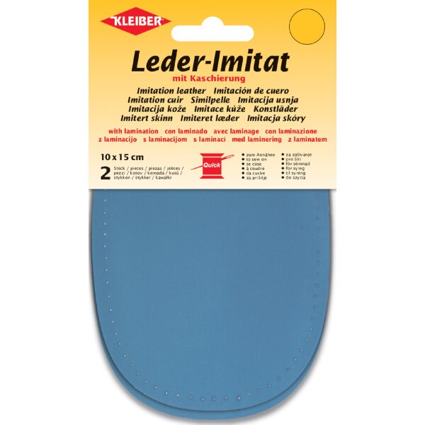 KLEIBER Leder-Imitat mit Kaschierung, 100 x 150 mm, blau