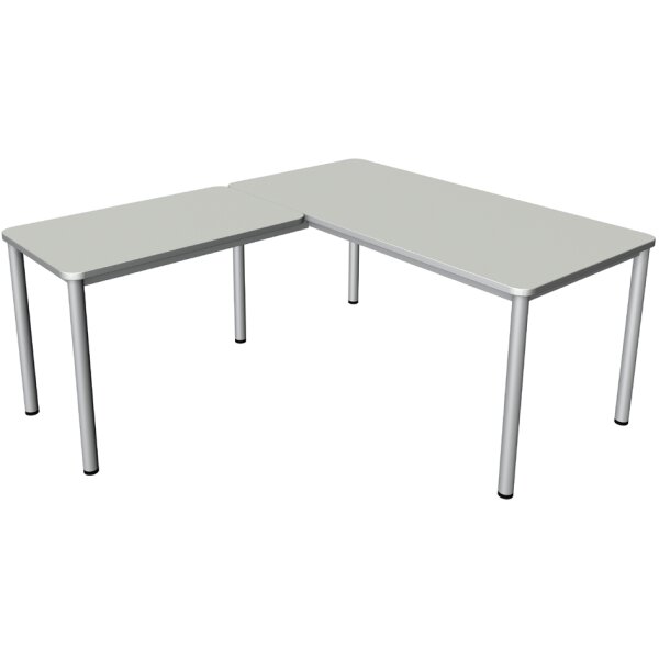 kerkmann Bureau PRIME avec extension, (L)1.600 mm, gris