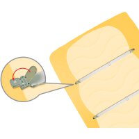 KLEIBER Betttuchspanner, bis 1,40 m verstellbar, weiss