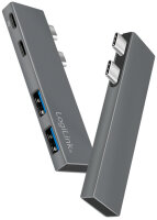 LogiLink USB 3.2 Gen2x2 Dockingstation, 4-Port, PD, silber
