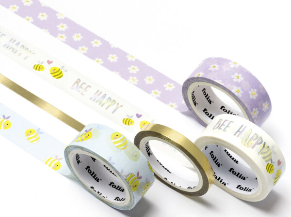 folia Ruban adhésif décoratif Washi-Tape HOTFOIL BEES