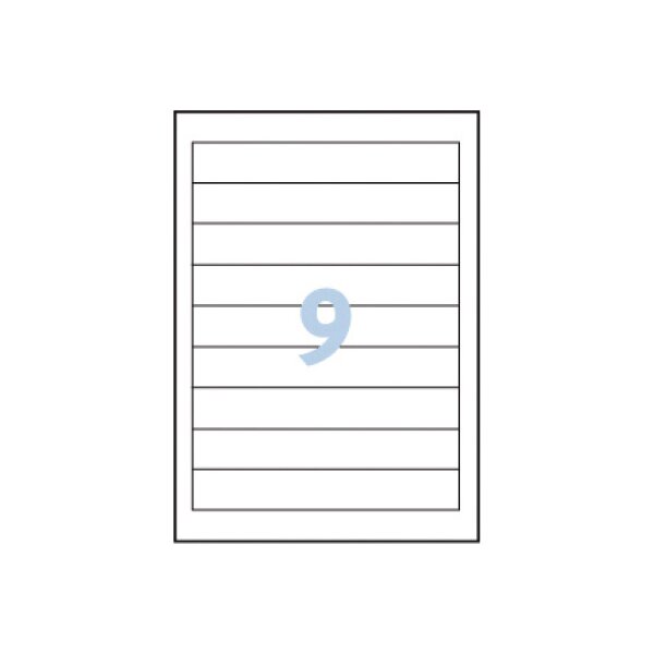 AVERY ZWECKFORM Etiquettes dorsales 28x143mm 32242 blanc 225 pcs./25 flls.