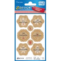 AVERY Zweckform ZDesign Weihnachts-Sticker Gruss braun/gold