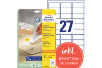 AVERY ZWECKFORM Etiquettes univers.63.5x29.6mm...