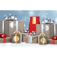 HERMA Weihnachts-Sticker, rund, 32 mm, silber