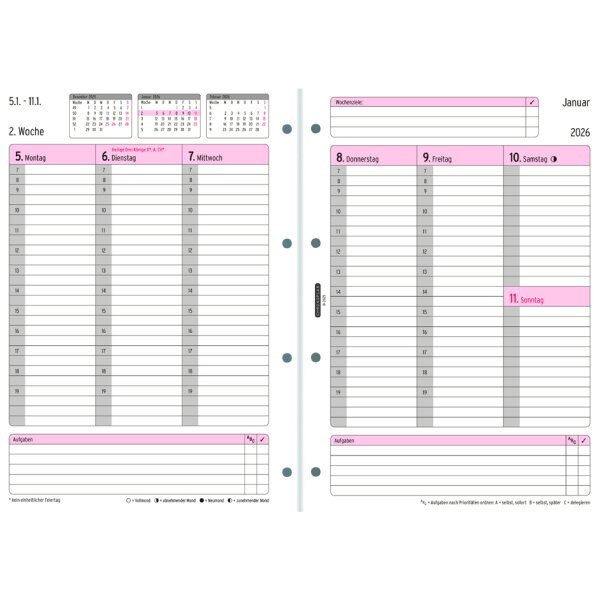 CHRONOPLAN Plan semainier rempl. 2026 50706Z.26 1S/2P A4