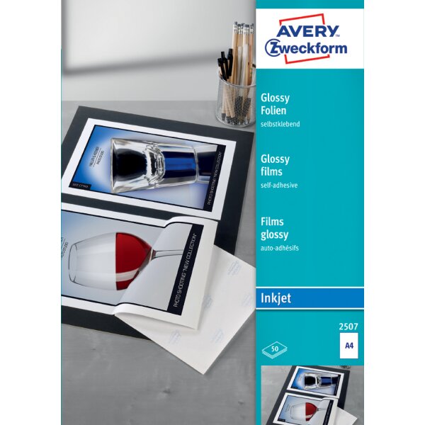 AVERY Zweckform Inkjet Folien, A4, klar, Stärke 0,17 mm