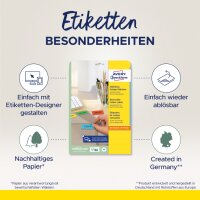 AVERY Zweckform Mini étiquette, 45,7 x 21,2 mm, jaune