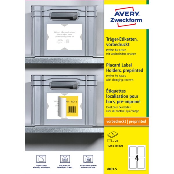 AVERY Zweckform Etiquette de localisation pour bacs