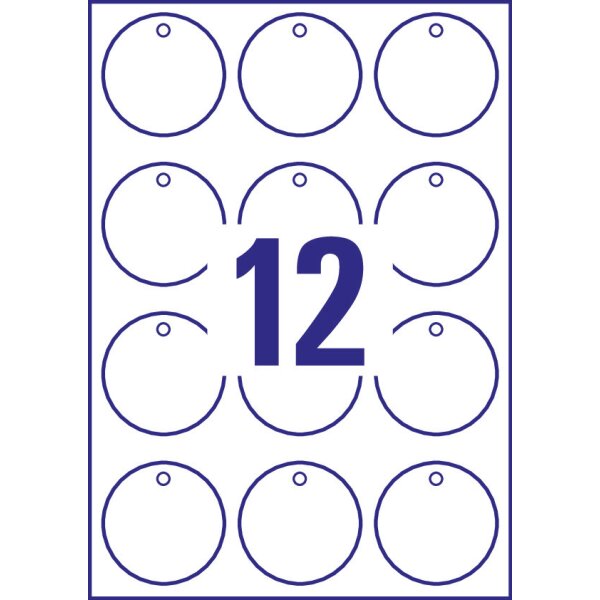 AVERY Zweckform Etiquette américaine, film, mat, blanc