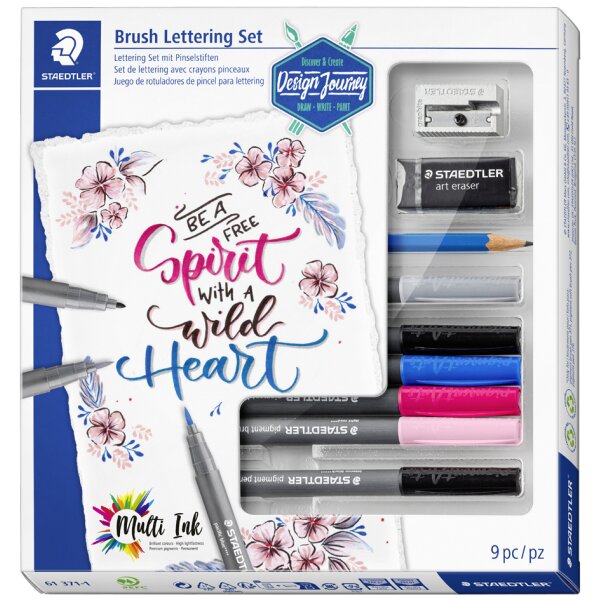 STAEDTLER Kit décriture Brush Lettering, 9 pièces
