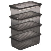 keeeper Set de boîtes de rangement bea, 4x 5,6 L, gris