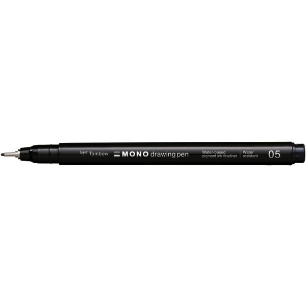 Tombow Fineliner MONO drawing pen, schwarz, Strichstärke 08