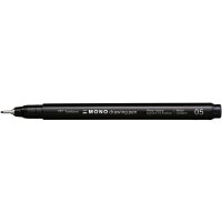 Tombow Fineliner MONO drawing pen, schwarz, Strichstärke 08