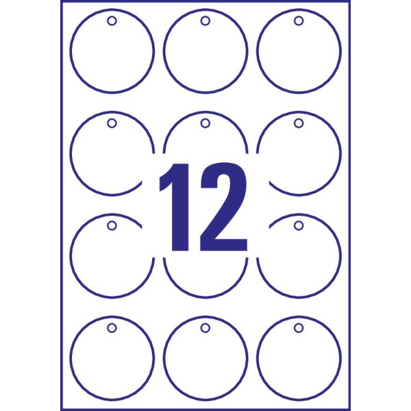 AVERY Zweckform Etiquette américaine, carton, 220 g/m2