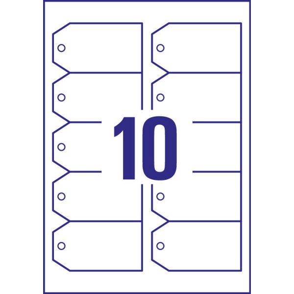 AVERY Zweckform Etiquette américaine, carton, 220 g/m2