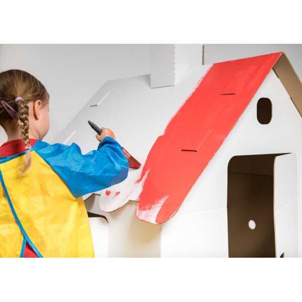 SMARTBOXPRO Maison de jeu, en carton ondulé, blanc