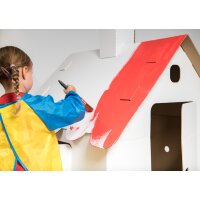 SMARTBOXPRO Maison de jeu, en carton ondulé, blanc