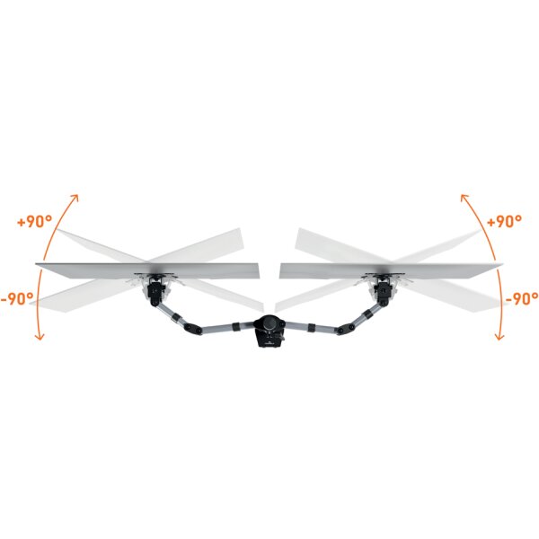 DURABLE Support SELECT pour 2 écrans, pince