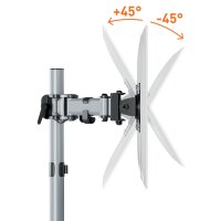 DURABLE Support SELECT pour 2 écrans, pince