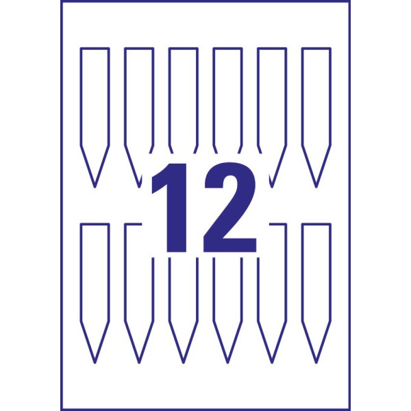 AVERY Zweckform Steckschilder, Folie, 100 x 20 mm, weiss